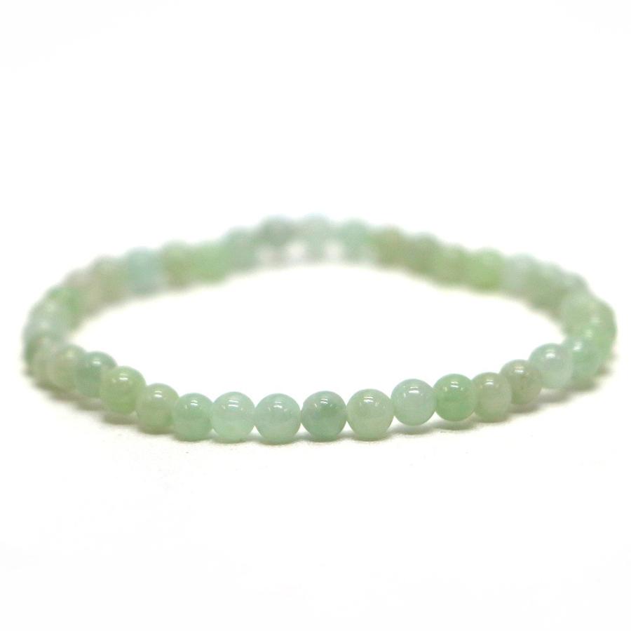 パワーストーン 天然石 ブレスレット 翡翠 ひすい ジェード ジェダイト 丸玉 4mm 数珠 念珠 Bracelet お試し価格 | 