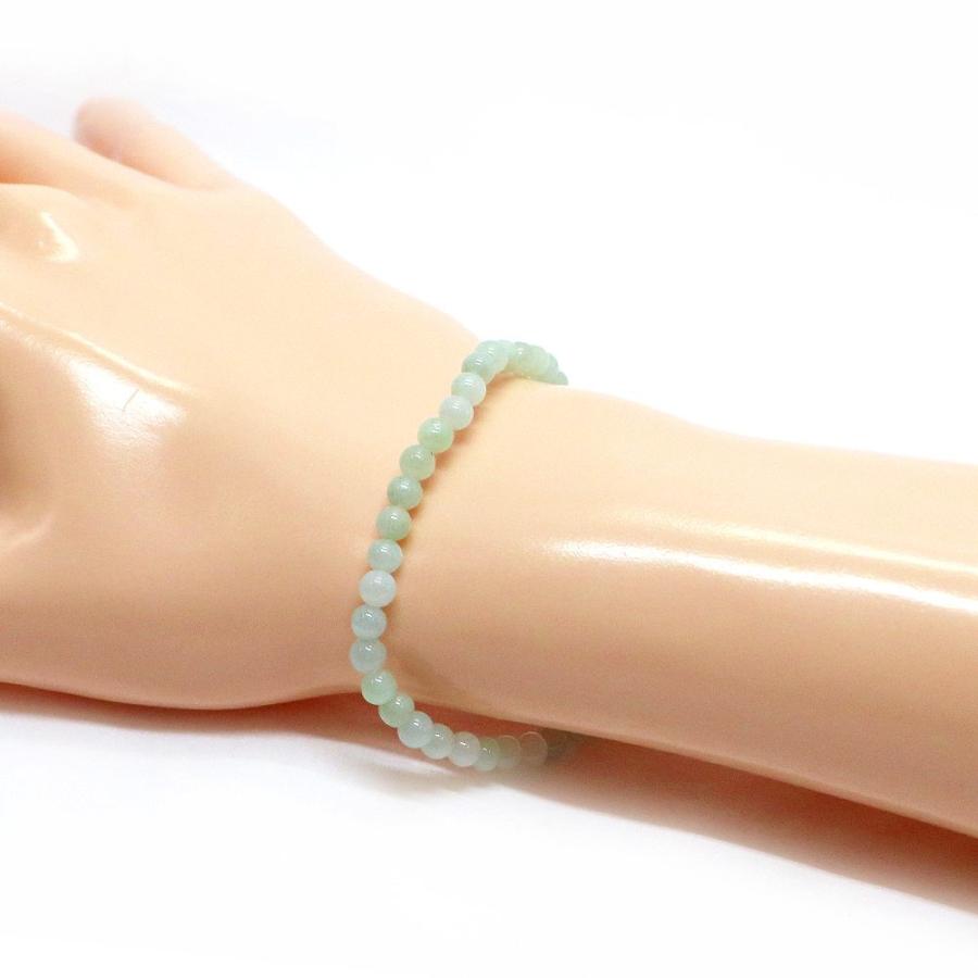 パワーストーン 天然石 ブレスレット 翡翠 ひすい ジェード ジェダイト 丸玉 4mm 数珠 念珠 Bracelet お試し価格 |  | 02