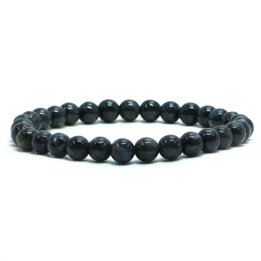 パワーストーン 天然石 ブレスレット 黒翡翠 ひすい ジェード ジェダイト 丸玉 6mm 数珠 念珠 Bracelet お試し価格 | 
