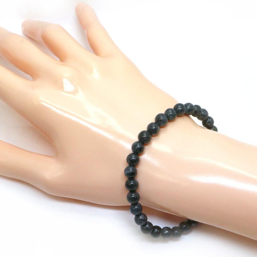 パワーストーン 天然石 ブレスレット 黒翡翠 ひすい ジェード ジェダイト 丸玉 6mm 数珠 念珠 Bracelet お試し価格 |  | 02