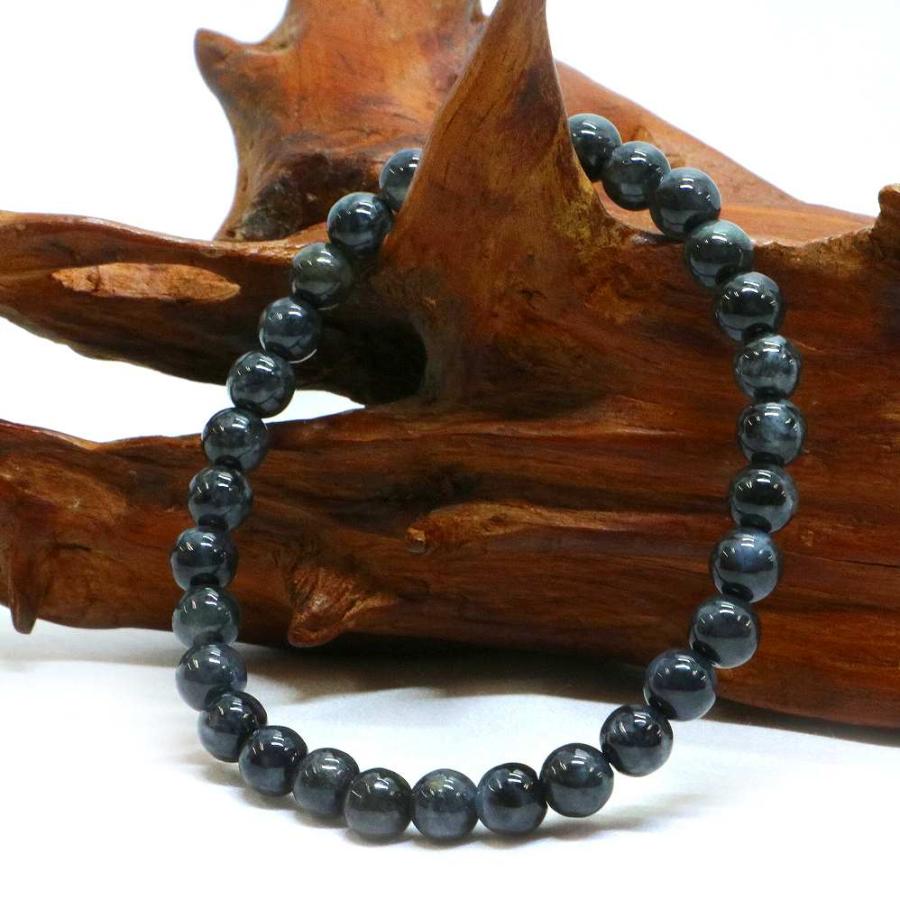 パワーストーン 天然石 ブレスレット 黒翡翠 ひすい ジェード ジェダイト 丸玉 6mm 数珠 念珠 Bracelet お試し価格 |  | 03