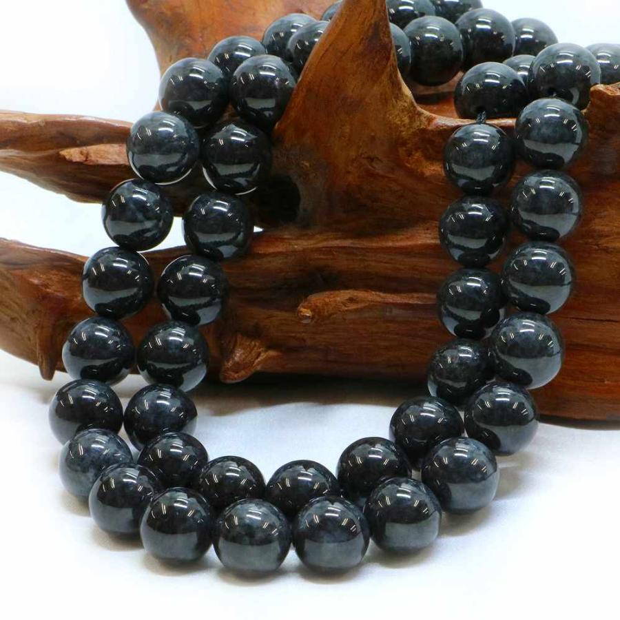 パワーストーン 天然石 ブレスレット 黒翡翠 ひすい ジェード ジェダイト 丸玉 10mm 数珠 念珠 Bracelet お試し価格 |  | 11