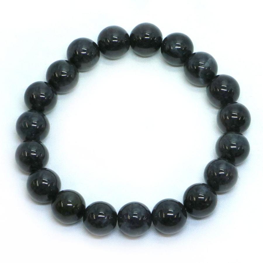 パワーストーン 天然石 ブレスレット 黒翡翠 ひすい ジェード ジェダイト 丸玉 10mm 数珠 念珠 Bracelet お試し価格 |  | 01