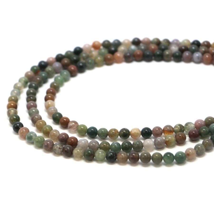 パワーストーン 天然石 ブレスレット インディアンアゲート 丸玉 4mm 数珠 念珠 Bracelet お試し価格 |  | 10