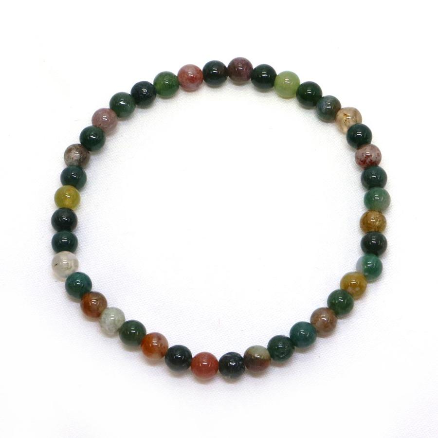 パワーストーン 天然石 ブレスレット インディアンアゲート 丸玉 4mm 数珠 念珠 Bracelet お試し価格 |  | 01