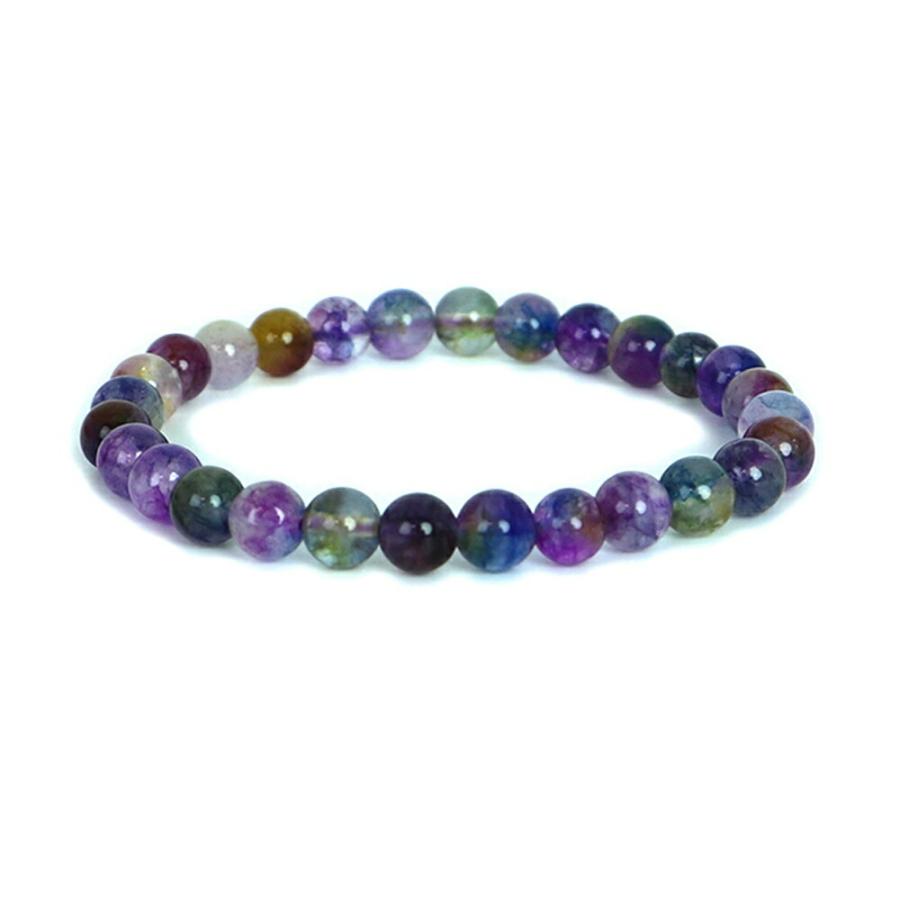 パワーストーン 天然石 ブレスレット カラージェード(コスモMIX・染め) 丸玉 6mm 数珠 念珠 Bracelet お試し価格 | 