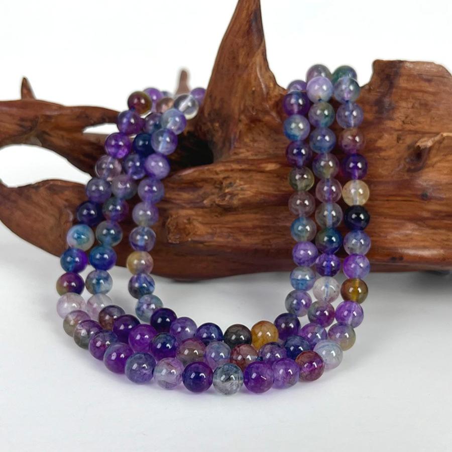 パワーストーン 天然石 ブレスレット カラージェード(コスモMIX・染め) 丸玉 6mm 数珠 念珠 Bracelet お試し価格 |  | 11