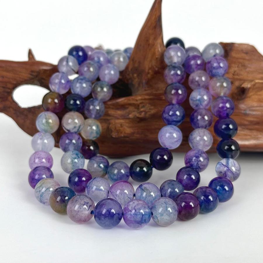 パワーストーン 天然石 ブレスレット カラージェード(コスモMIX・染め) 丸玉 10mm 数珠 念珠 Bracelet お試し価格 |  | 11