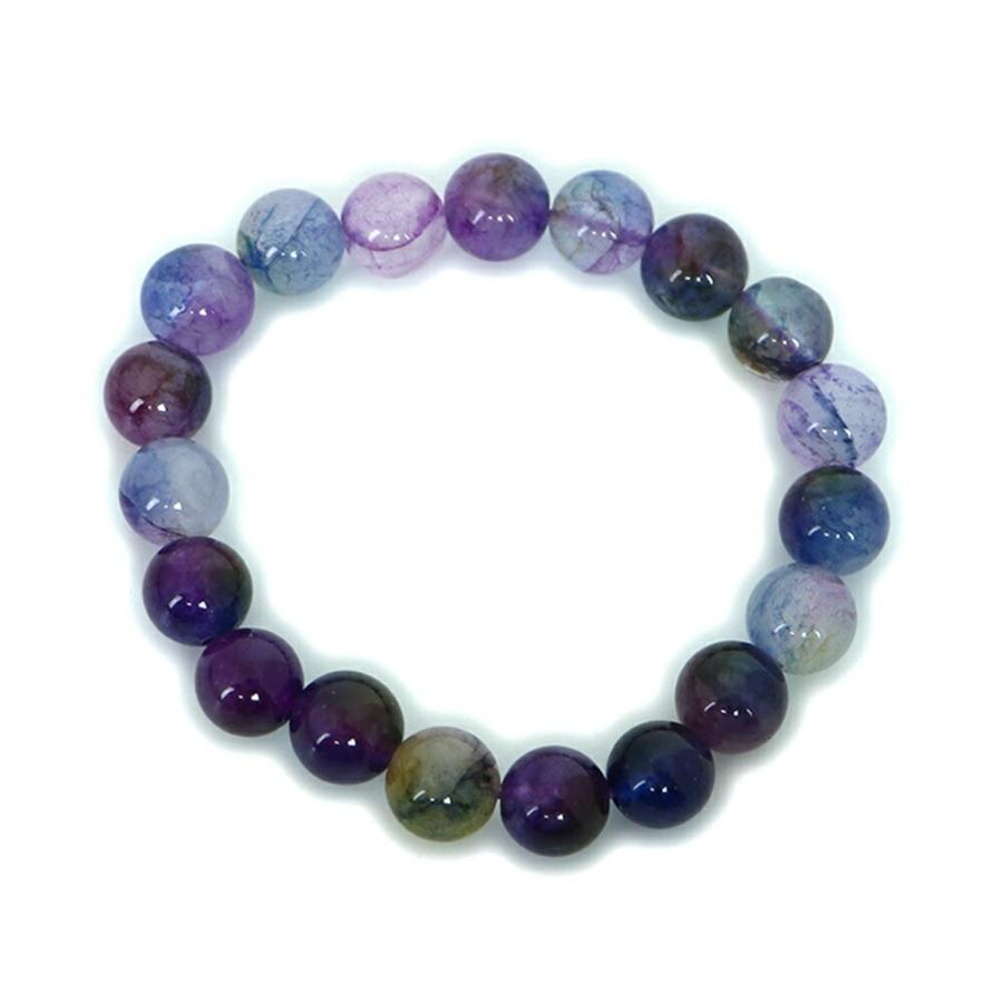 パワーストーン 天然石 ブレスレット カラージェード(コスモMIX・染め) 丸玉 10mm 数珠 念珠 Bracelet お試し価格 |  | 01
