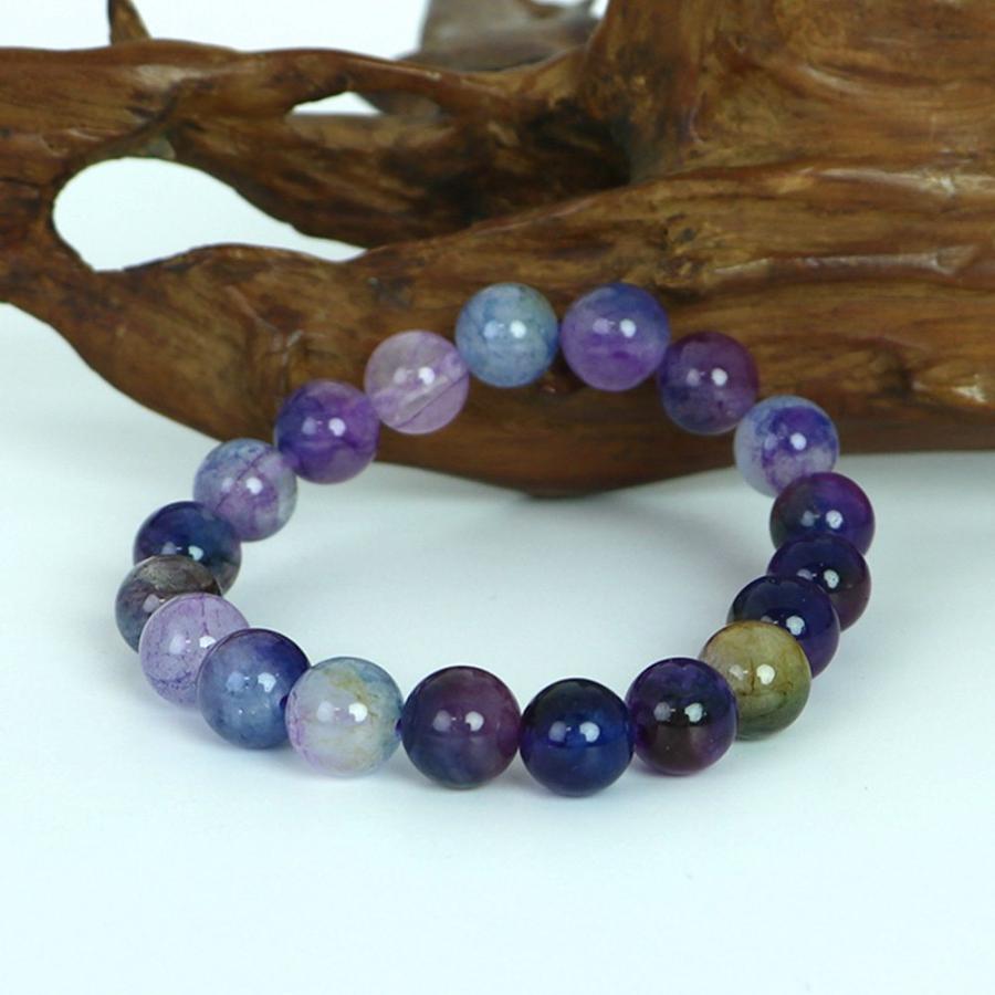 パワーストーン 天然石 ブレスレット カラージェード(コスモMIX・染め) 丸玉 10mm 数珠 念珠 Bracelet お試し価格 |  | 02