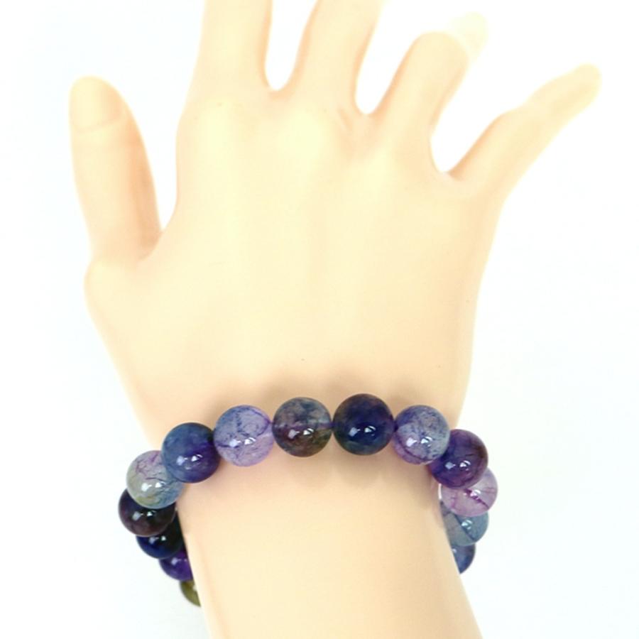 パワーストーン 天然石 ブレスレット カラージェード(コスモMIX・染め) 丸玉 10mm 数珠 念珠 Bracelet お試し価格 |  | 03