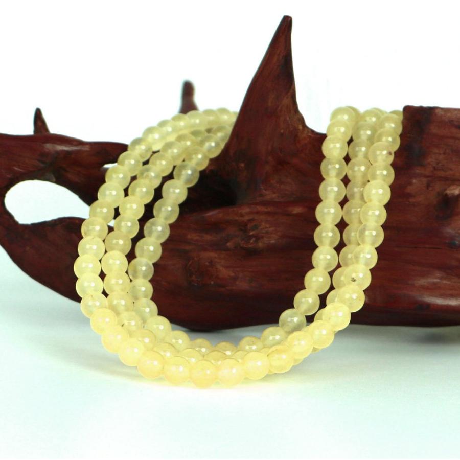 パワーストーン 天然石 ブレスレット カラージェード(レモン・染め) 丸玉 6mm 数珠 念珠 Bracelet お試し価格 |  | 11