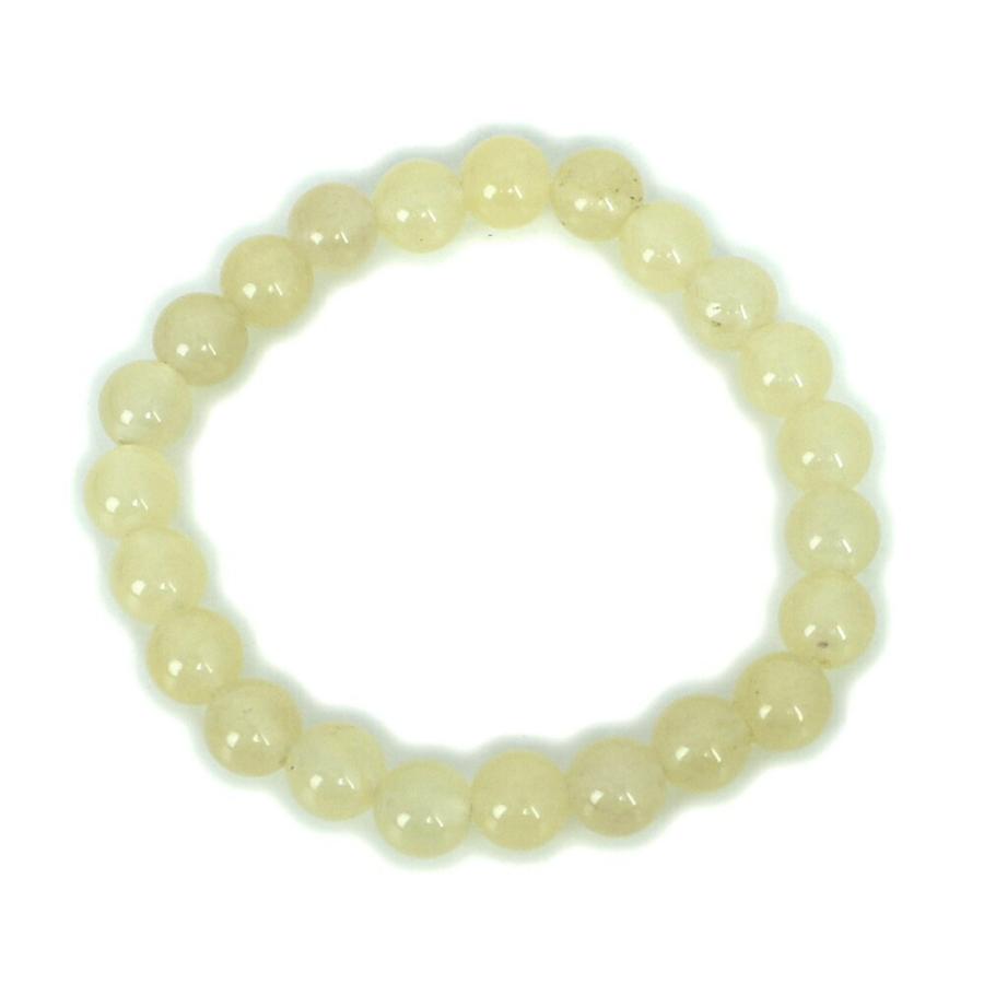 パワーストーン 天然石 ブレスレット カラージェード(レモン・染め) 丸玉 8mm 数珠 念珠 Bracelet お試し価格 |  | 01