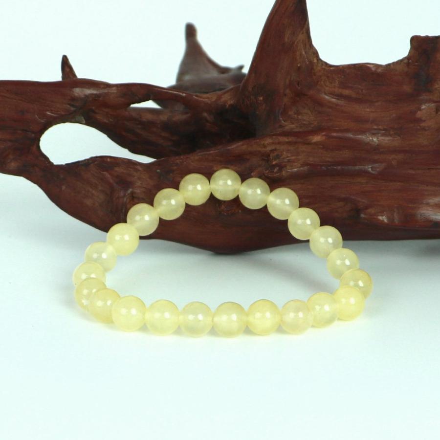 パワーストーン 天然石 ブレスレット カラージェード(レモン・染め) 丸玉 8mm 数珠 念珠 Bracelet お試し価格 |  | 03