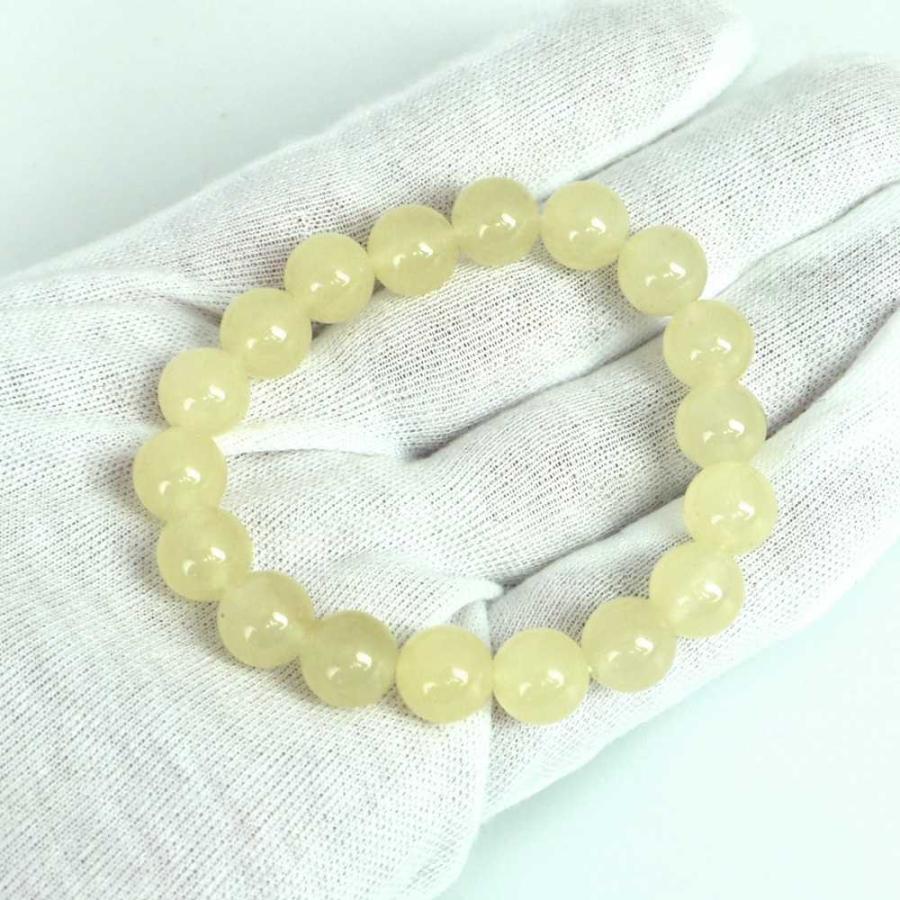 パワーストーン 天然石 ブレスレット カラージェード(レモン・染め) 丸玉 10mm 数珠 念珠 Bracelet お試し価格 |  | 04