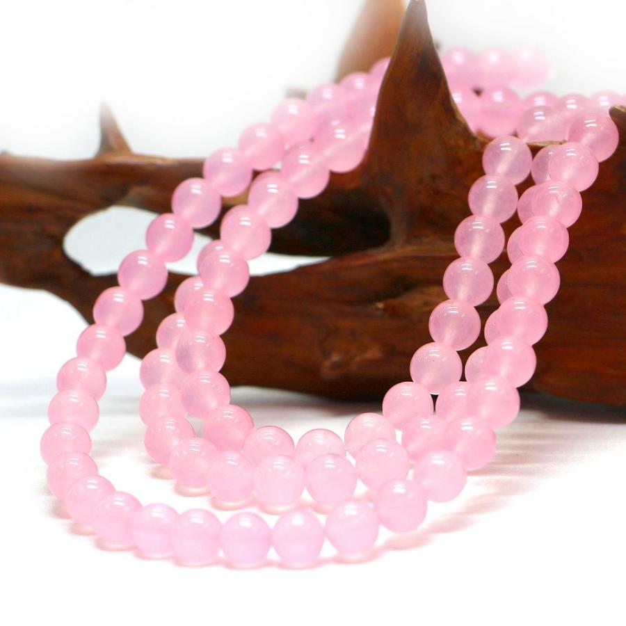 パワーストーン 天然石 ブレスレット カラージェード(ピンク・染め) 丸玉 8mm 数珠 念珠 Bracelet お試し価格 |  | 11
