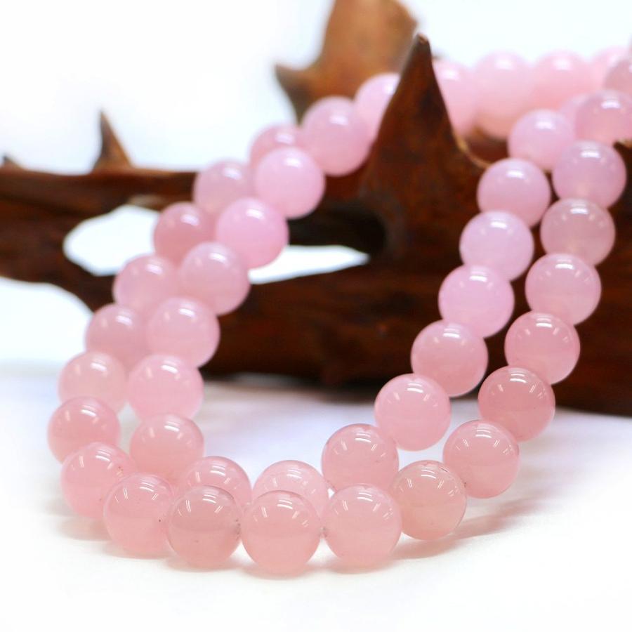 パワーストーン 天然石 ブレスレット カラージェード(ピンク・染め) 丸玉 12mm 数珠 念珠 Bracelet お試し価格 |  | 11