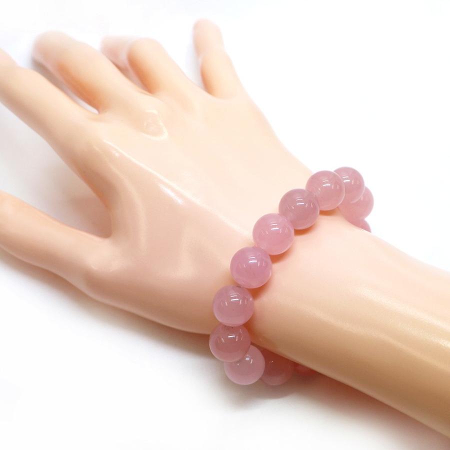 パワーストーン 天然石 ブレスレット カラージェード(ピンク・染め) 丸玉 12mm 数珠 念珠 Bracelet お試し価格 |  | 02