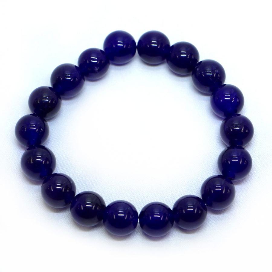パワーストーン 天然石 ブレスレット カラージェード(パープル・染め) 丸玉 12mm 数珠 念珠 Bracelet お試し価格 |  | 01
