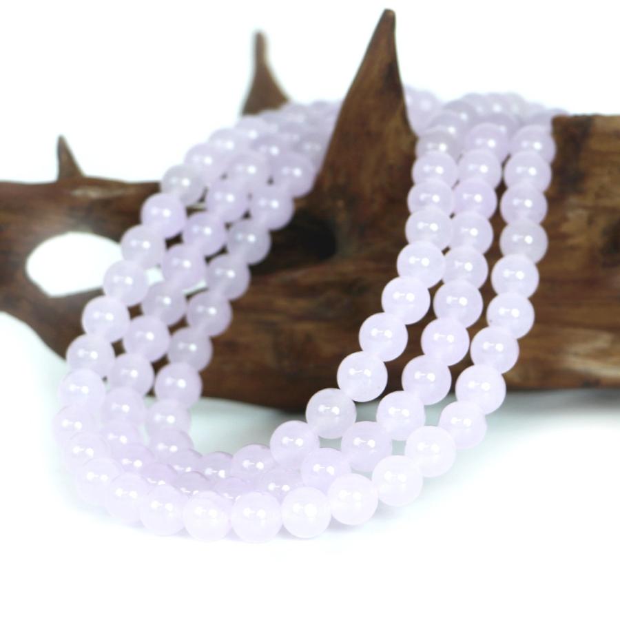パワーストーン 天然石 ブレスレット カラージェード(ラベンダー・染め) 丸玉 8mm 数珠 念珠 Bracelet お試し価格 |  | 11