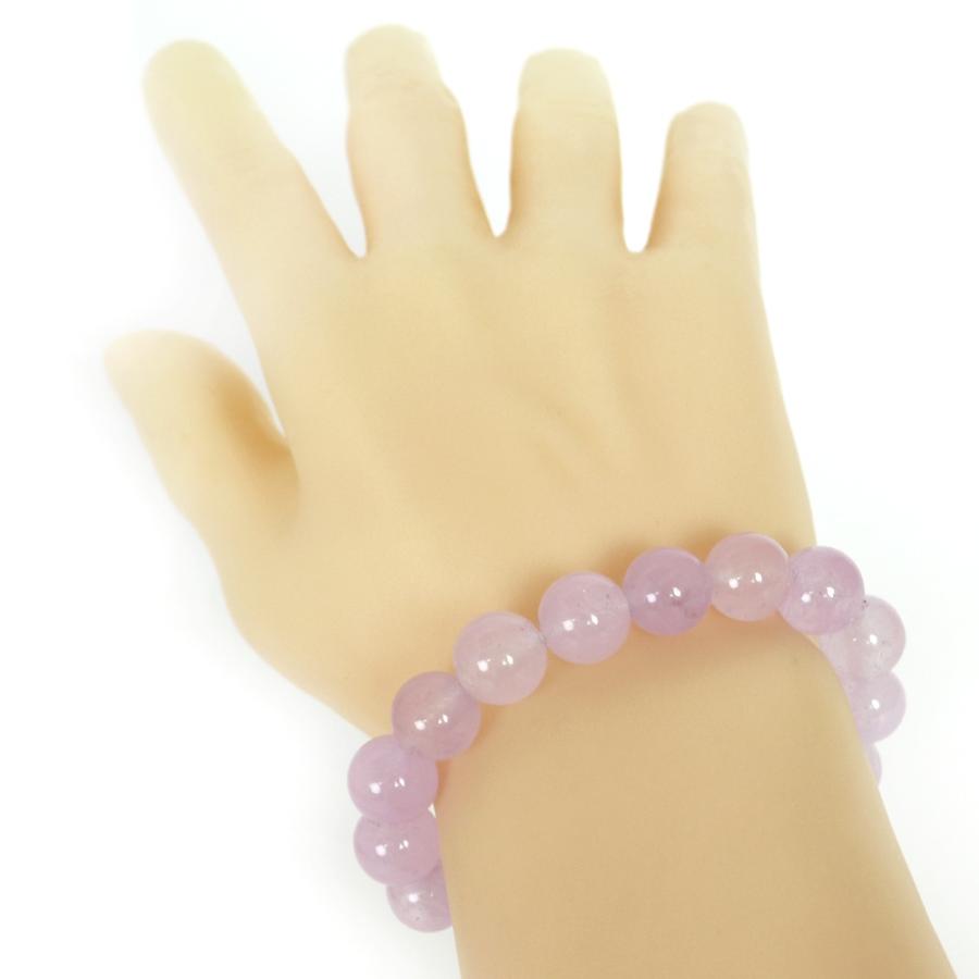 パワーストーン 天然石 ブレスレット カラージェード(ラベンダー・染め) 丸玉 12mm 数珠 念珠 Bracelet お試し価格 |  | 03