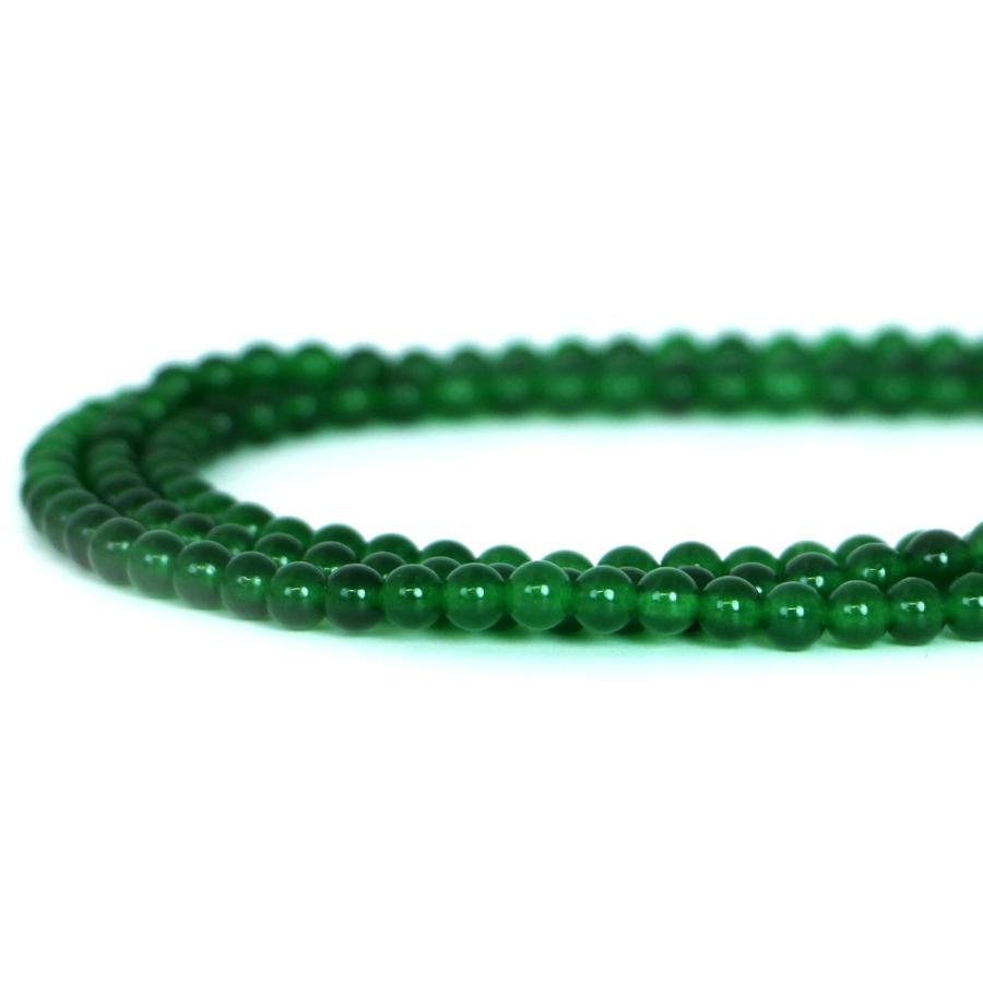 パワーストーン 天然石 ブレスレット カラージェード(グリーン・染め) 丸玉 4mm 数珠 念珠 Bracelet お試し価格 |  | 10