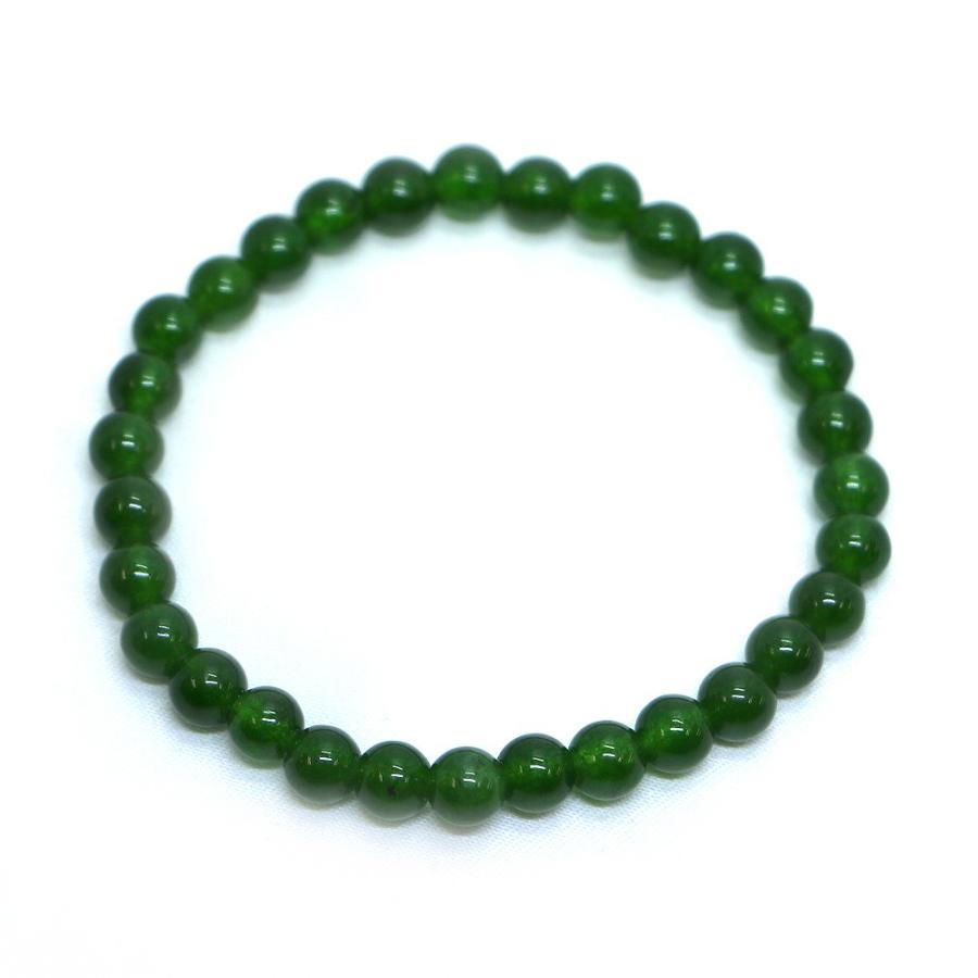 パワーストーン 天然石 ブレスレット カラージェード(ティーグリーン・染め) 丸玉 6mm 数珠 念珠 Bracelet お試し価格 |  | 01