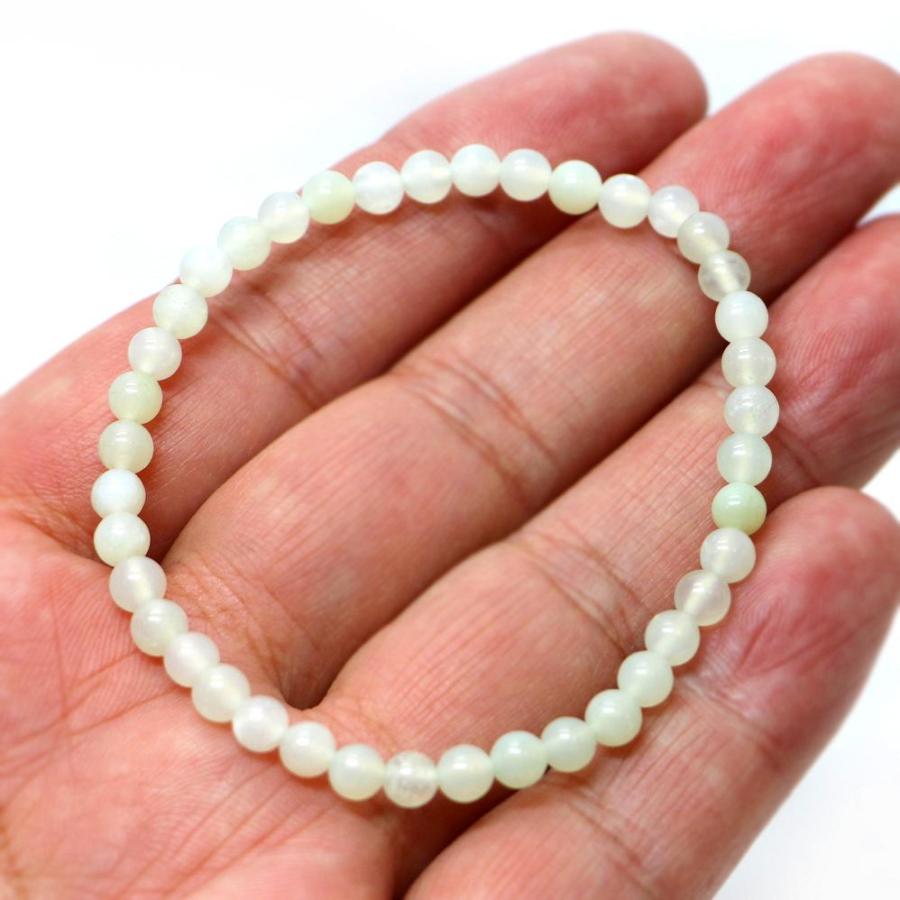 パワーストーン 天然石 ブレスレット カラージェード(レモン・染め) 丸玉 4mm 数珠 念珠 Bracelet お試し価格 |  | 04