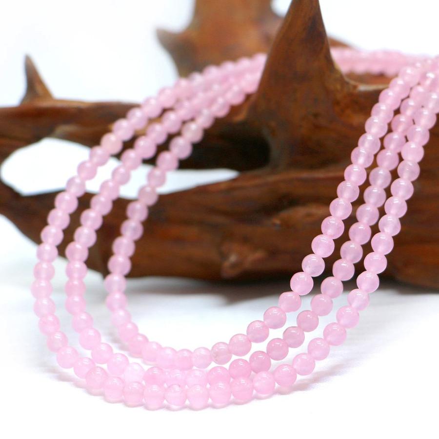 パワーストーン 天然石 ブレスレット カラージェード(ピンク・染め) 丸玉 4mm 数珠 念珠 Bracelet お試し価格 |  | 11
