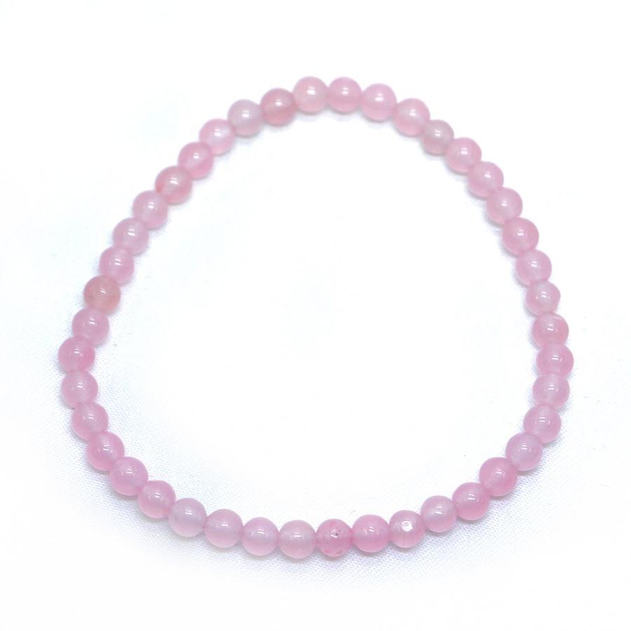 パワーストーン 天然石 ブレスレット カラージェード(ピンク・染め) 丸玉 4mm 数珠 念珠 Bracelet お試し価格 |  | 01