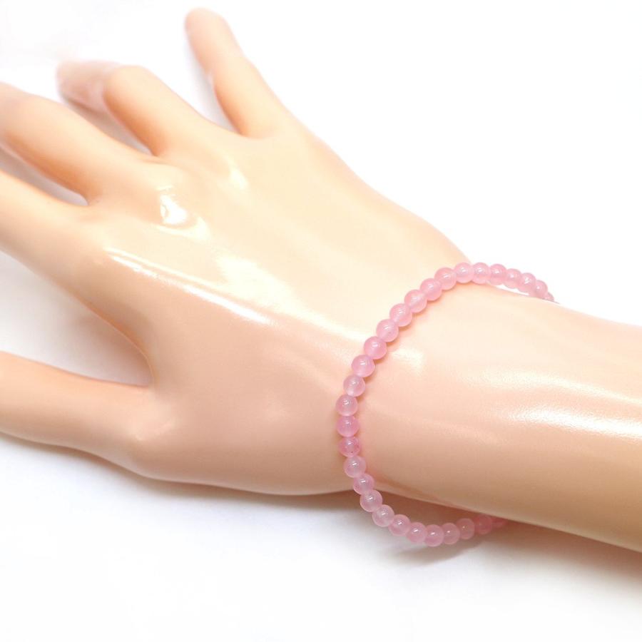 パワーストーン 天然石 ブレスレット カラージェード(ピンク・染め) 丸玉 4mm 数珠 念珠 Bracelet お試し価格 |  | 02