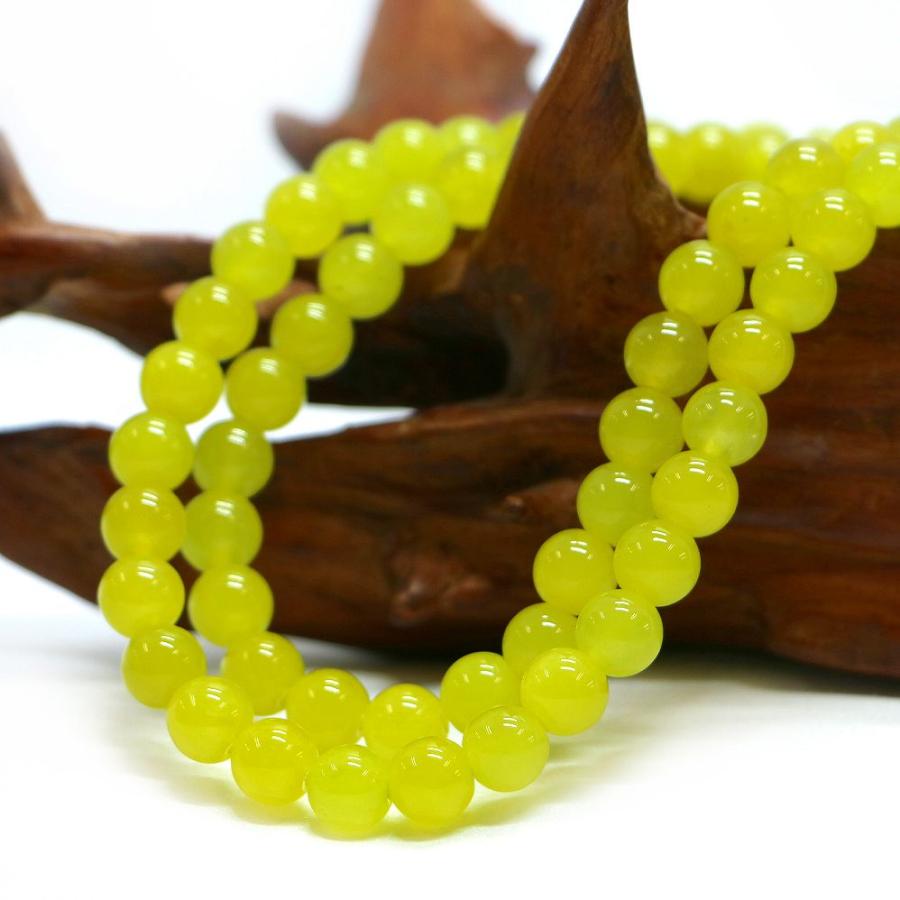 パワーストーン 天然石 ブレスレット カラージェード(ライム・染め) 丸玉 8mm 数珠 念珠 Bracelet お試し価格 |  | 11