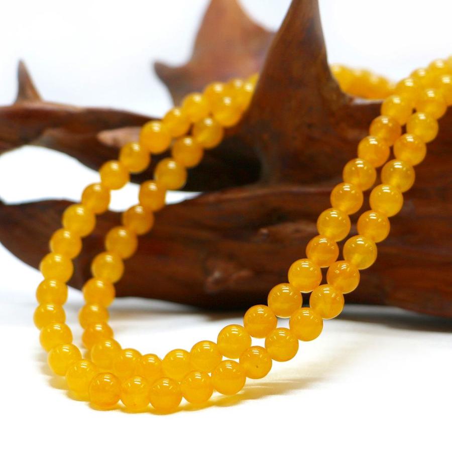 パワーストーン 天然石 ブレスレット カラージェード(イエロー・染め) 丸玉 6mm 数珠 念珠 Bracelet お試し価格 |  | 11