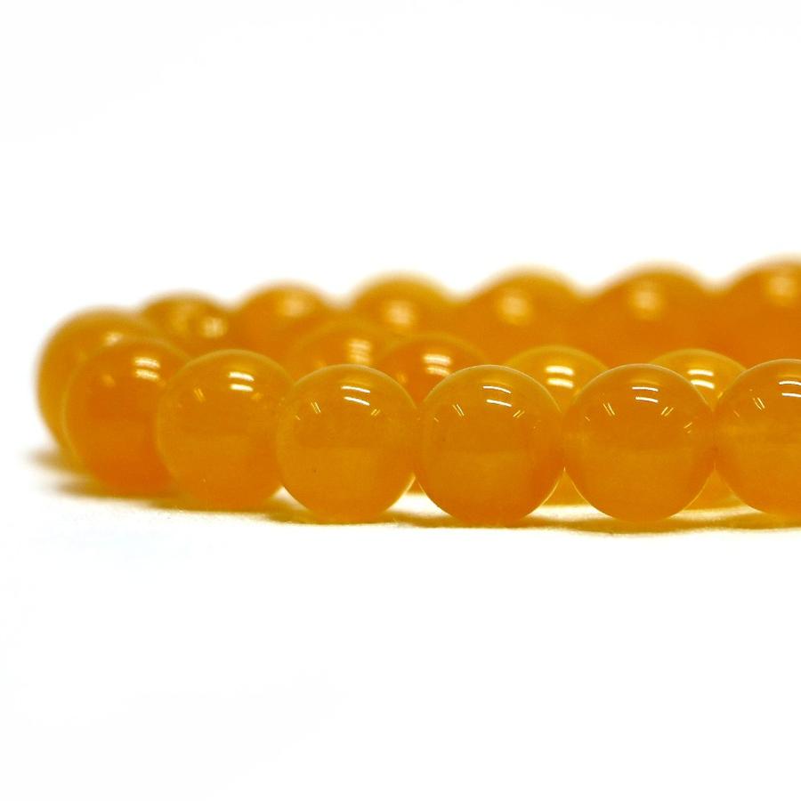パワーストーン 天然石 ブレスレット カラージェード(イエロー・染め) 丸玉 8mm 数珠 念珠 Bracelet お試し価格 |  | 10