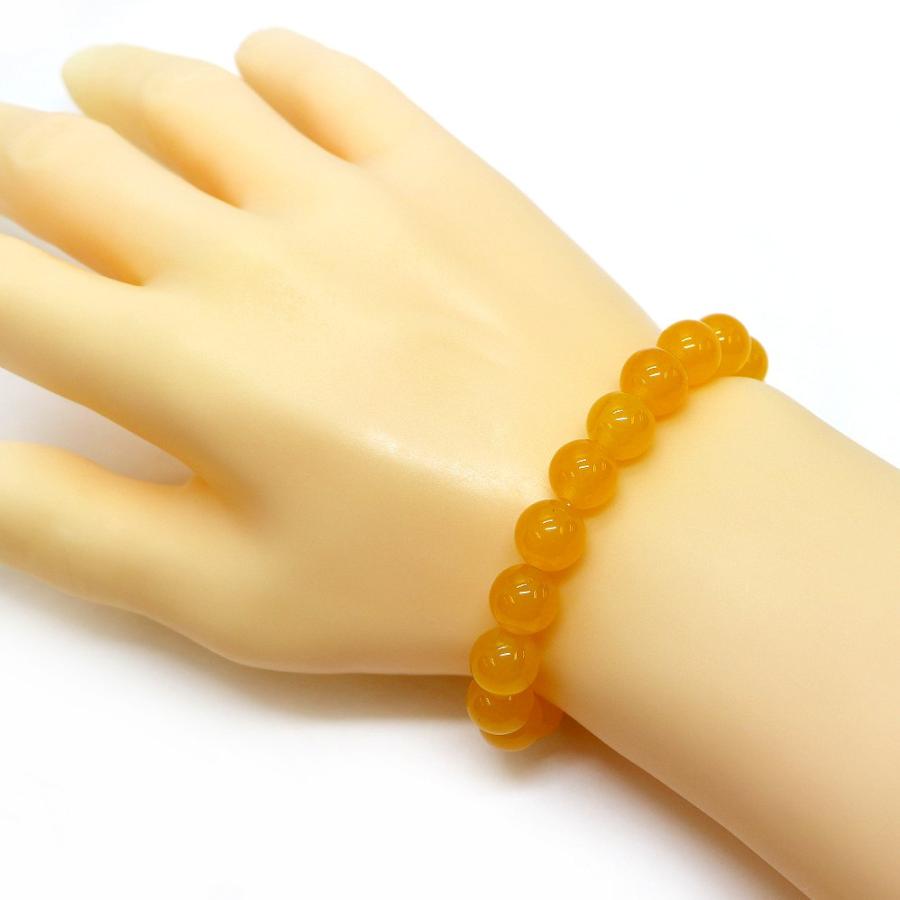パワーストーン 天然石 ブレスレット カラージェード(イエロー・染め) 丸玉 10mm 数珠 念珠 Bracelet お試し価格 |  | 02