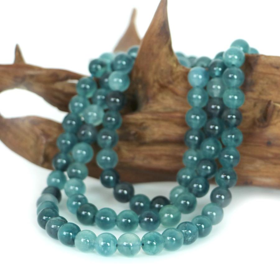パワーストーン 天然石 ブレスレット カラージェード(オーシャンブルーMIX 染め) 丸玉 8mm 数珠 念珠 Bracelet お試し価格 |  | 11