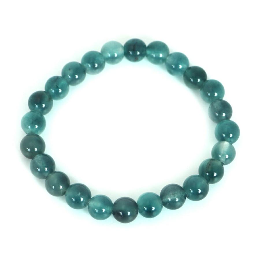 パワーストーン 天然石 ブレスレット カラージェード(オーシャンブルーMIX 染め) 丸玉 8mm 数珠 念珠 Bracelet お試し価格 |  | 01