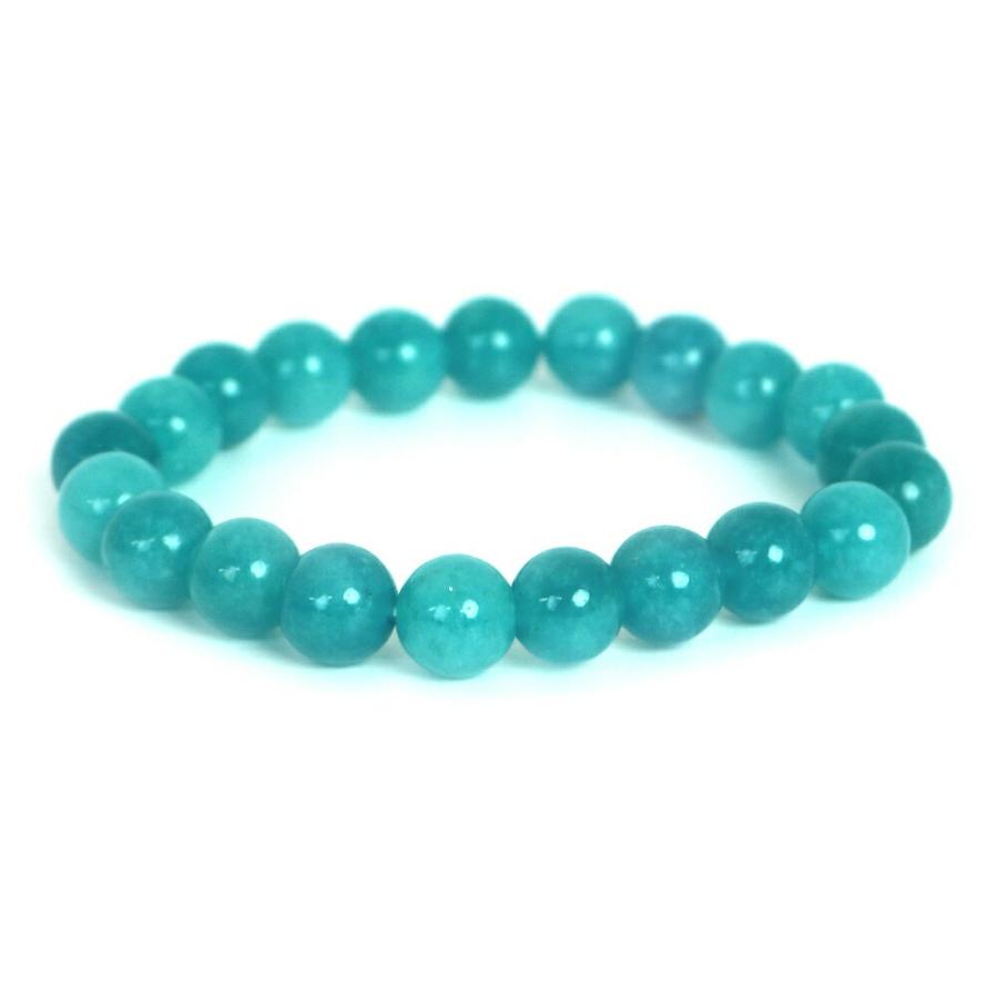 パワーストーン 天然石 ブレスレット カラージェード(アマゾナイトカラー 染め) 丸玉 8mm 数珠 念珠 Bracelet お試し価格 | 