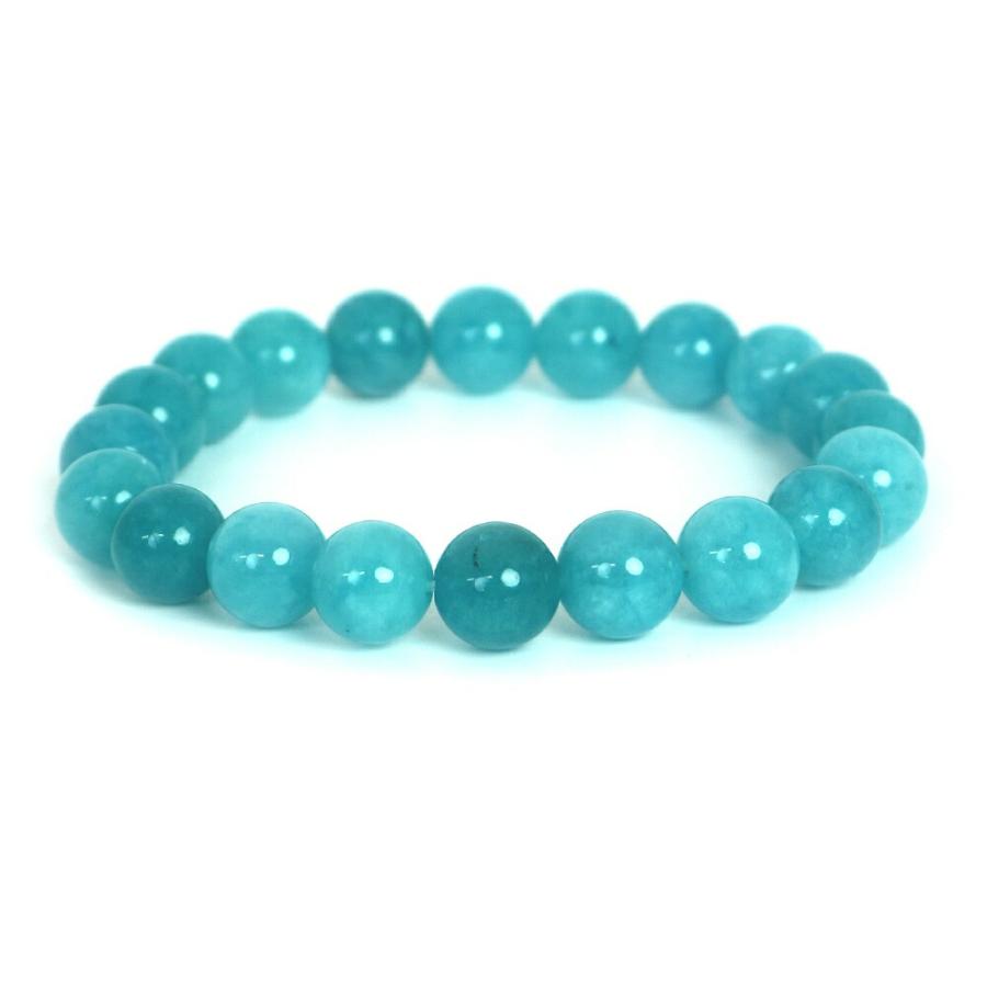 パワーストーン 天然石 ブレスレット カラージェード(アマゾナイトカラー 染め) 丸玉 10mm 数珠 念珠 Bracelet お試し価格 | 