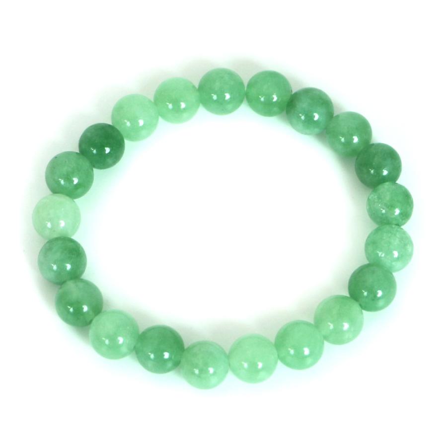 パワーストーン 天然石 ブレスレット カラージェード(ヒスイカラー 染め) 丸玉 8mm 数珠 念珠 Bracelet お試し価格 |  | 01