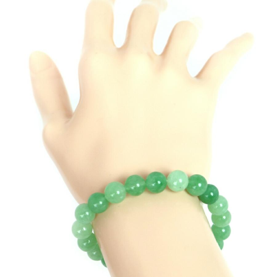 パワーストーン 天然石 ブレスレット カラージェード(ヒスイカラー 染め) 丸玉 8mm 数珠 念珠 Bracelet お試し価格 |  | 02