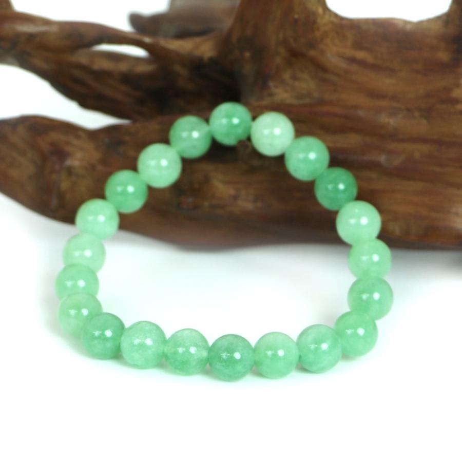 パワーストーン 天然石 ブレスレット カラージェード(ヒスイカラー 染め) 丸玉 8mm 数珠 念珠 Bracelet お試し価格 |  | 03