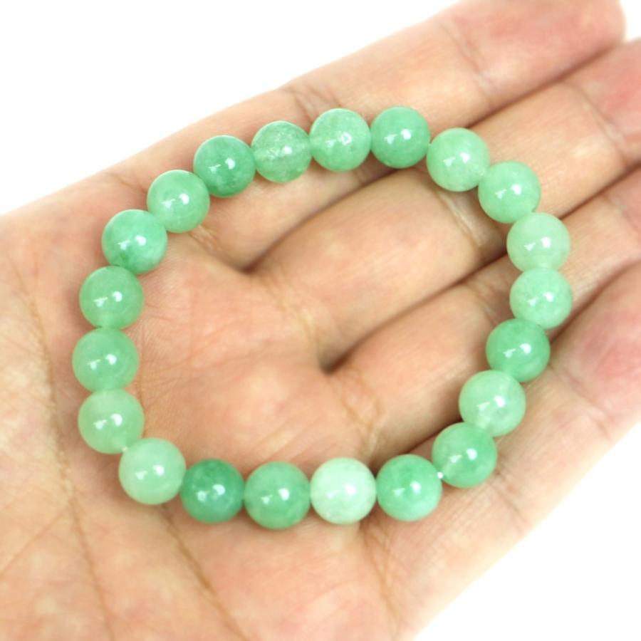 パワーストーン 天然石 ブレスレット カラージェード(ヒスイカラー 染め) 丸玉 8mm 数珠 念珠 Bracelet お試し価格 |  | 04
