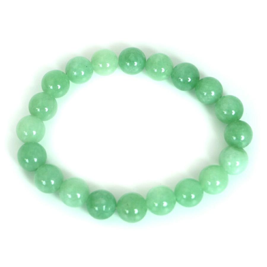 パワーストーン 天然石 ブレスレット カラージェード(ヒスイカラー 染め) 丸玉 10mm 数珠 念珠 Bracelet お試し価格 |  | 01