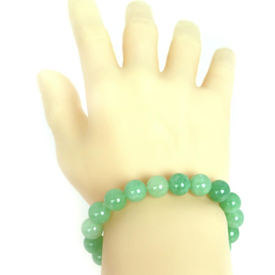 パワーストーン 天然石 ブレスレット カラージェード(ヒスイカラー 染め) 丸玉 10mm 数珠 念珠 Bracelet お試し価格 |  | 02