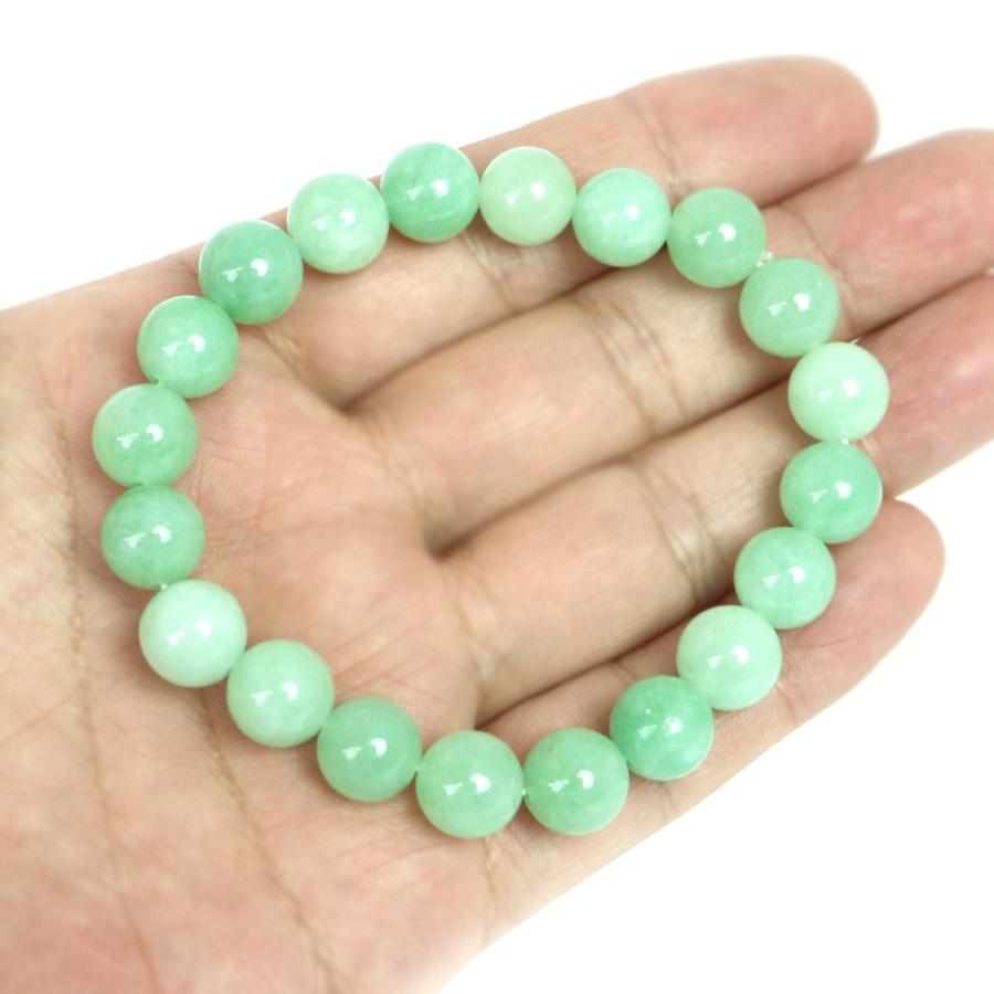 パワーストーン 天然石 ブレスレット カラージェード(ヒスイカラー 染め) 丸玉 10mm 数珠 念珠 Bracelet お試し価格 |  | 04