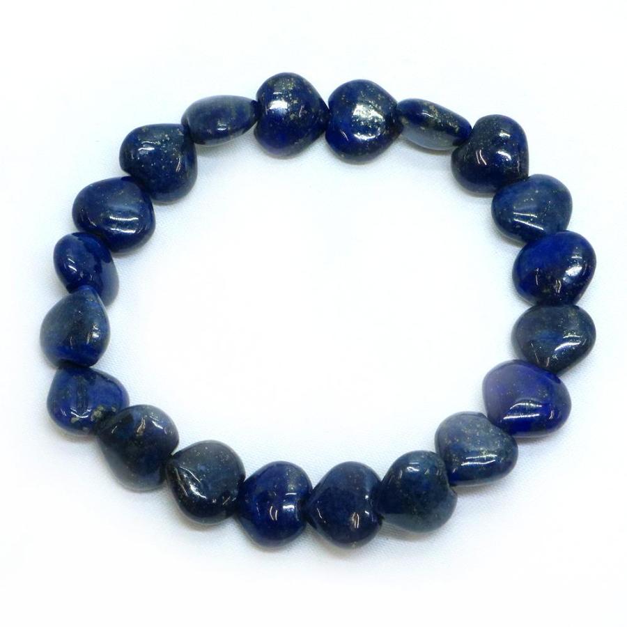 パワーストーン 天然石 ブレスレット ラピスラズリ ハート 10mm（厚み5mm） 数珠 念珠 Bracelet お試し価格 |  | 01