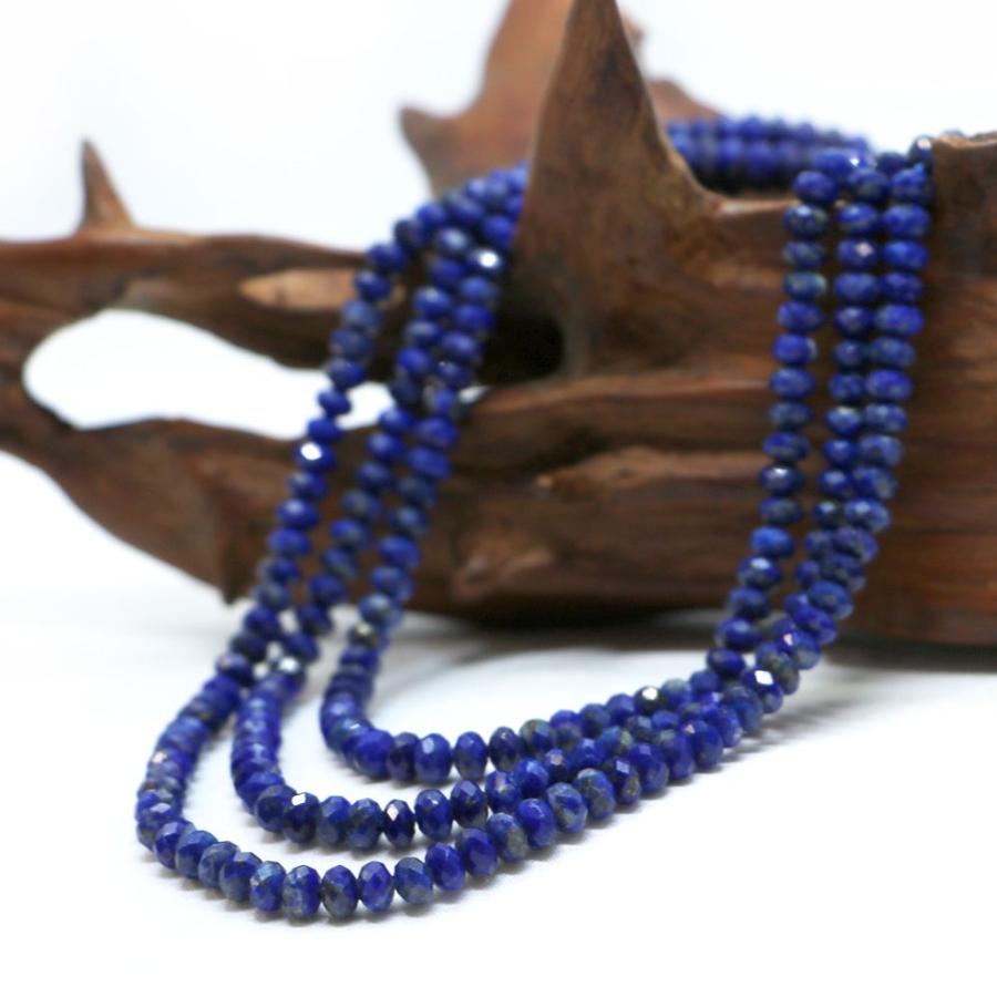 パワーストーン 天然石 ブレスレット ラピスラズリ ボタンカット 3×5mm 数珠 念珠 Bracelet お試し価格 |  | 11