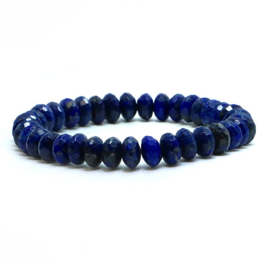 パワーストーン 天然石 ブレスレット ラピスラズリ ボタンカット 6×8mm 数珠 念珠 Bracelet お試し価格 | 