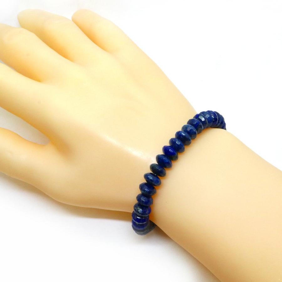 パワーストーン 天然石 ブレスレット ラピスラズリ ボタンカット 6×8mm 数珠 念珠 Bracelet お試し価格 |  | 02